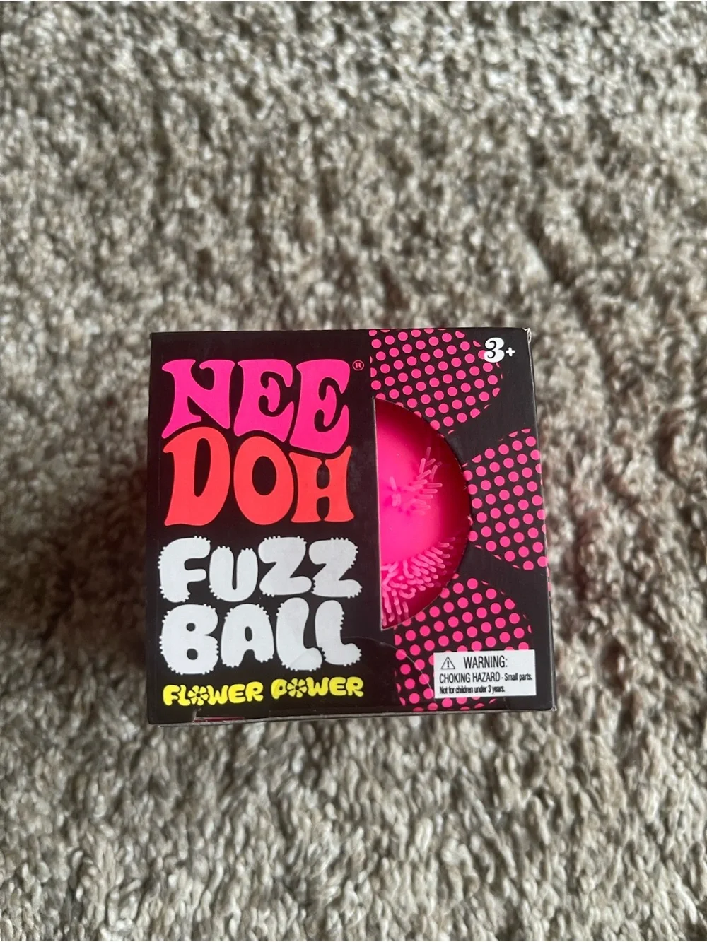 NeeDoh Pink Fuzz Ball squishy